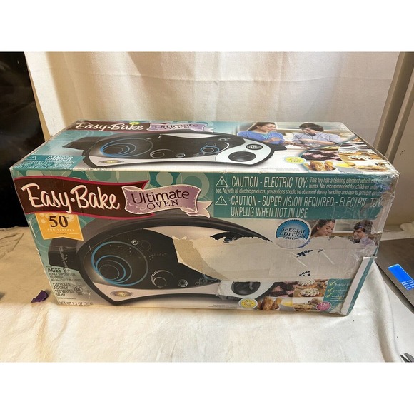 Easy Bake Ultimate Oven 50th Anniversary Black Tested W/ Box Tray & Cooking Tool - Picture 1 of 5
